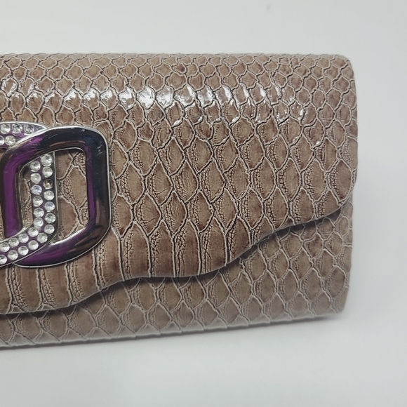 Bijoux Terner | Women's Tan or Brown Animal Skin Clutch Bag (One Size) - Picture 5 of 10